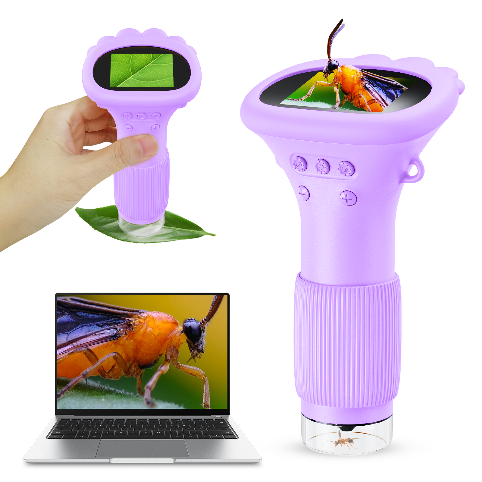 ashfly-kids-microscope-kindermikroskop-gelb-mit-display image 5