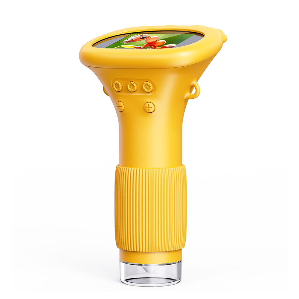 ashfly-kids-microscope-kindermikroskop-gelb-mit-display image 1