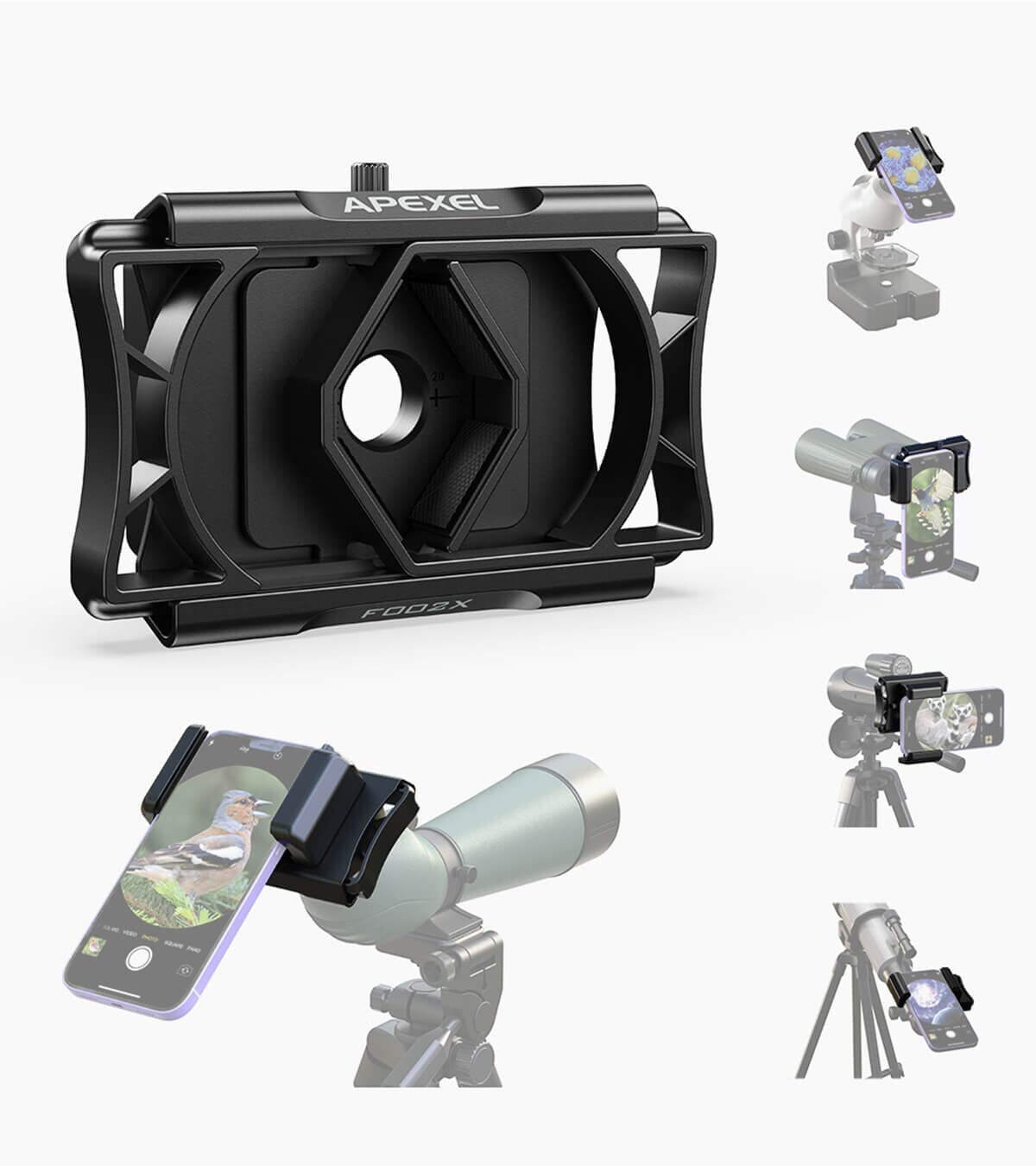 apexel-f002x-handy-adapter-f-r-fernglas-teleskop-schwarz image 4