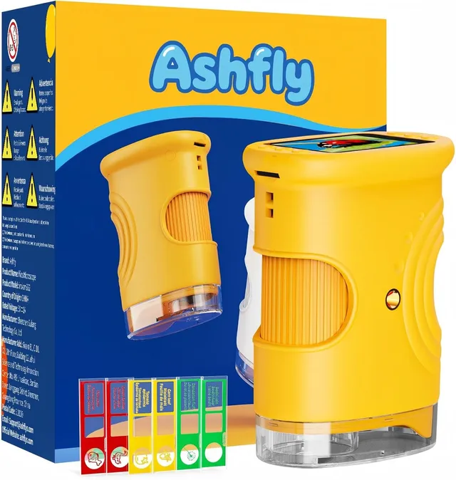 ashfly-kids-microscope-1080p-taschenmikroskop-orange image 1