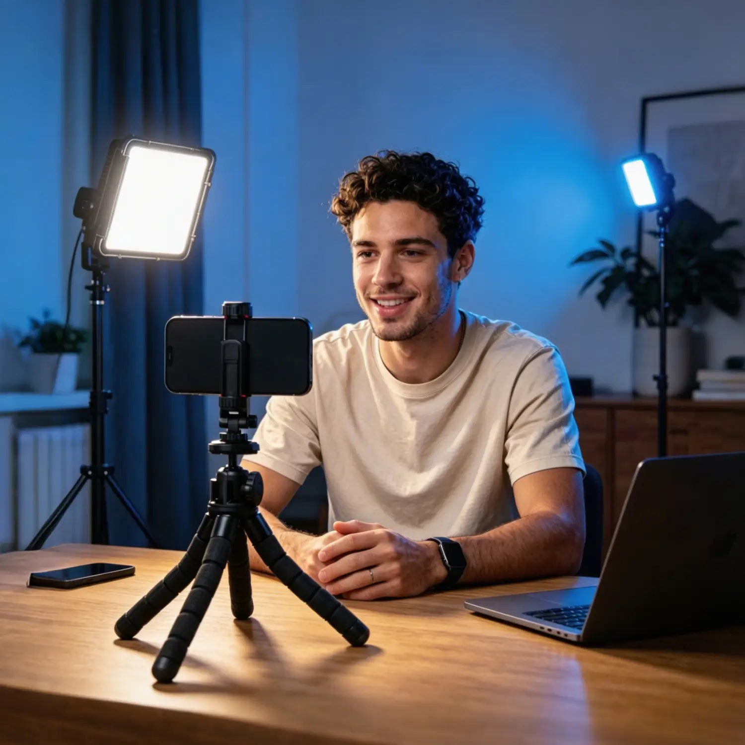 apexel-lens-kit-creator-starter-kit-handy-video-set-mit-licht image 2