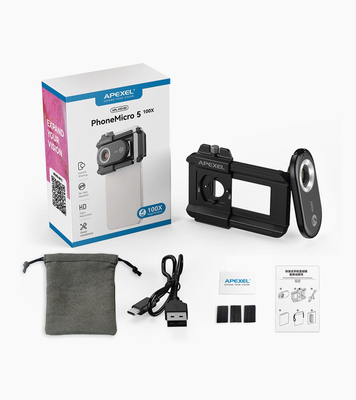 apexel-phonemicro-5-200x-handy-mikroskop-200-fach-mit-uv-licht image 8