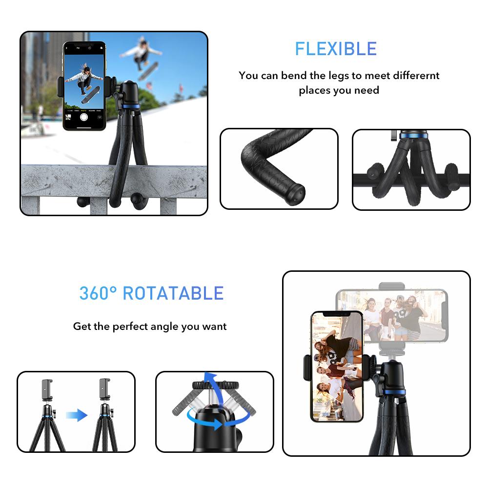 apexel-tripods-octopus-handy-stativ-flexibel-mit-halterung image 4