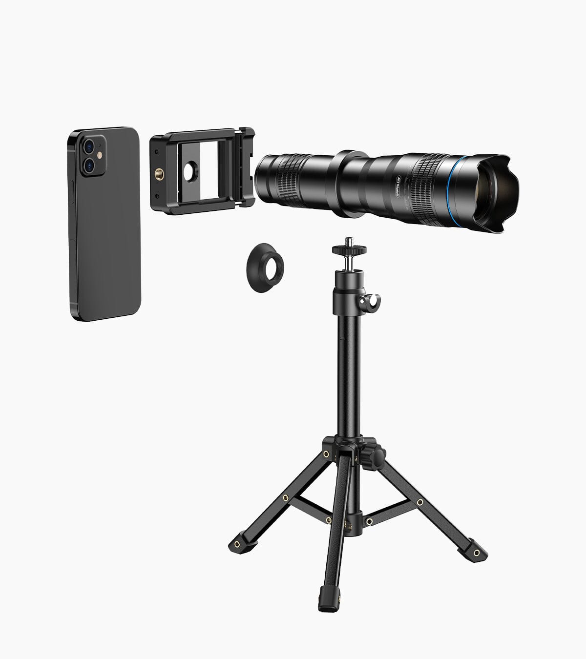 apexel-telephoto-lenses-36x-teleobjektiv-handy-mit-stativ-schwarz image 2