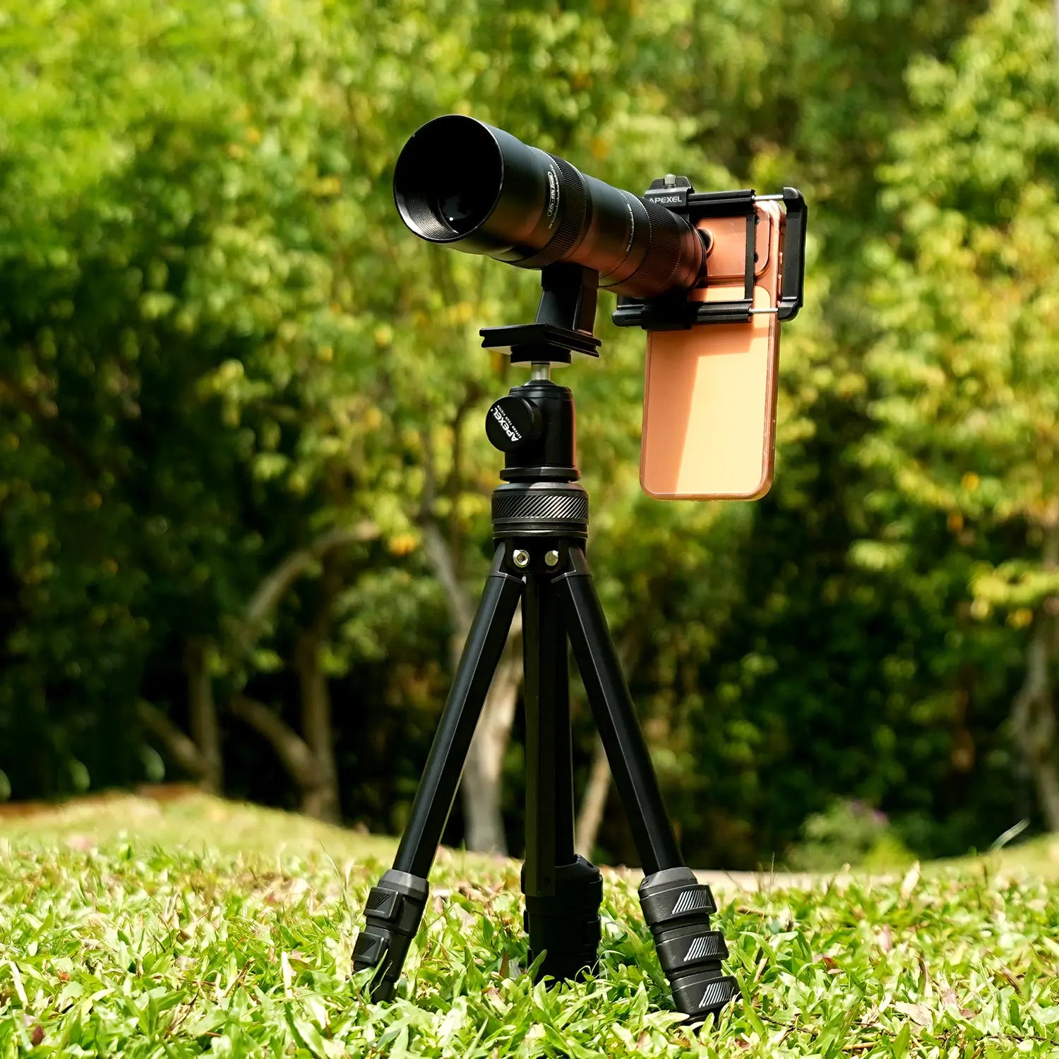 apexel-telecular-20-60x-tele-objektiv-stativ-kit-37mm image 2