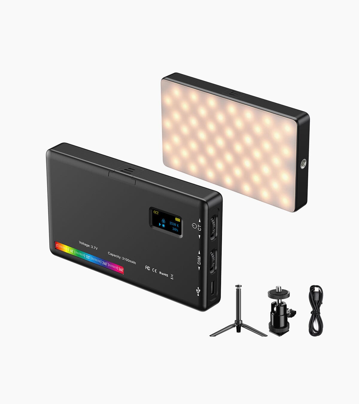 apexel-fl07-rgb-led-videoleuchte-dimmbar-2500-9000k-cri95 image 1