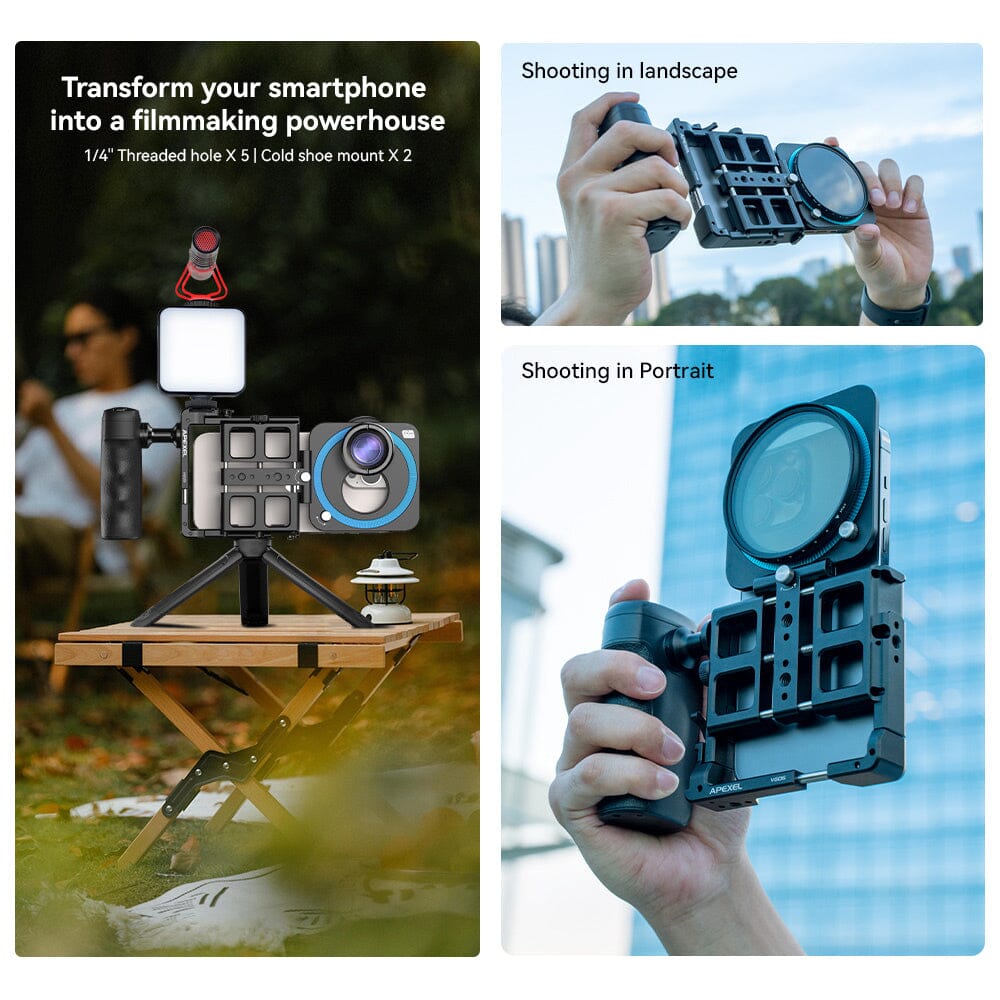 apexel-videorig-2-pro-kit-handy-rig-video-griff image 7