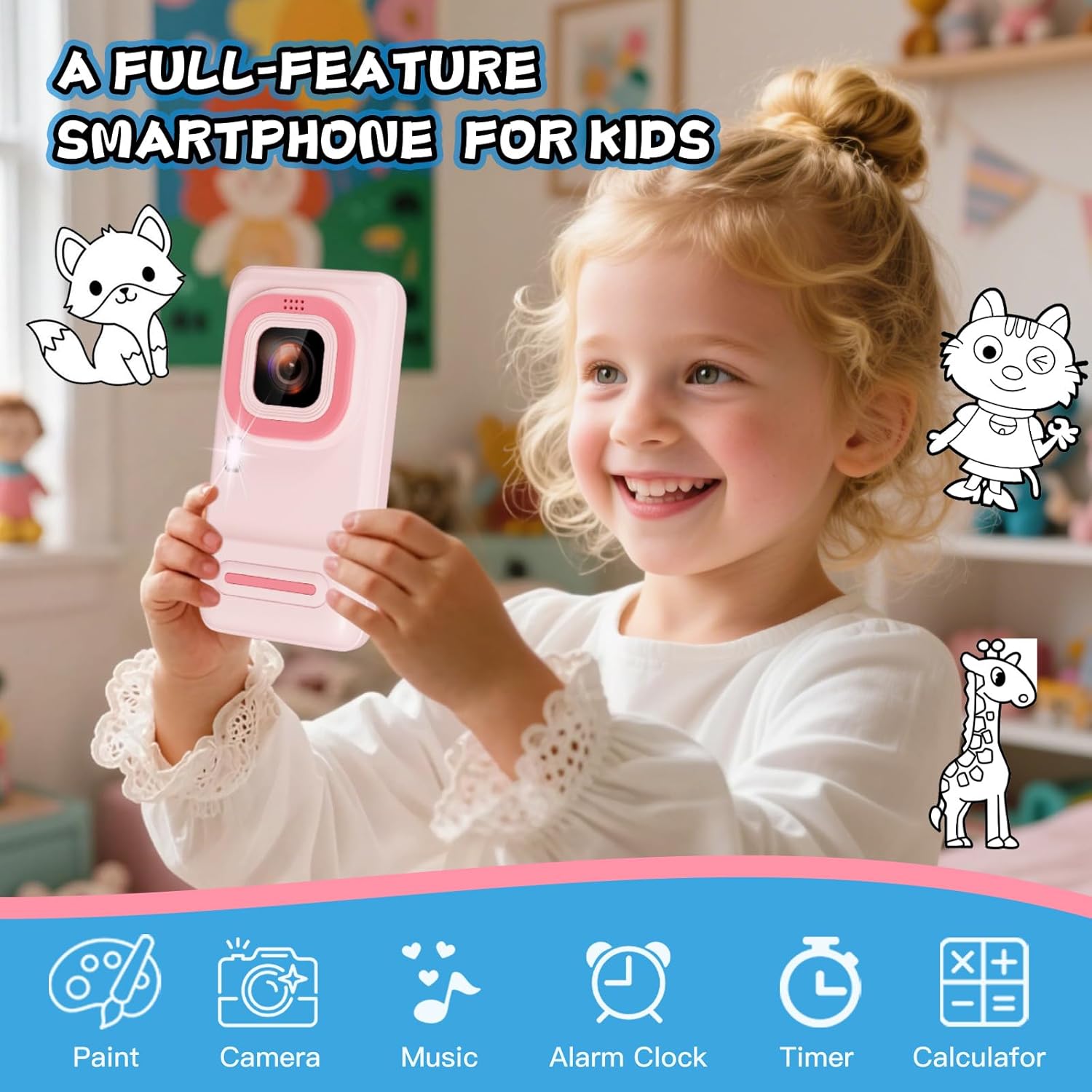 ashfly-kids-phone-kinderhandy-3-97-zoll-210-lernspiele image 2