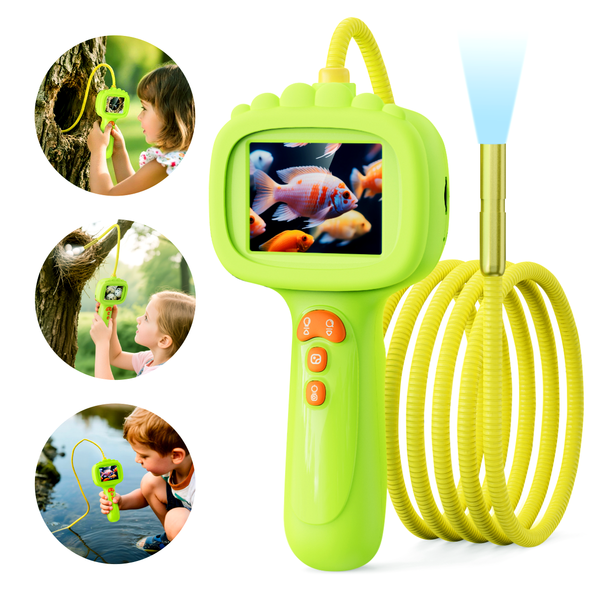 ashfly-kids-snake-borescope-endoskop-gr-n-mit-display image 2