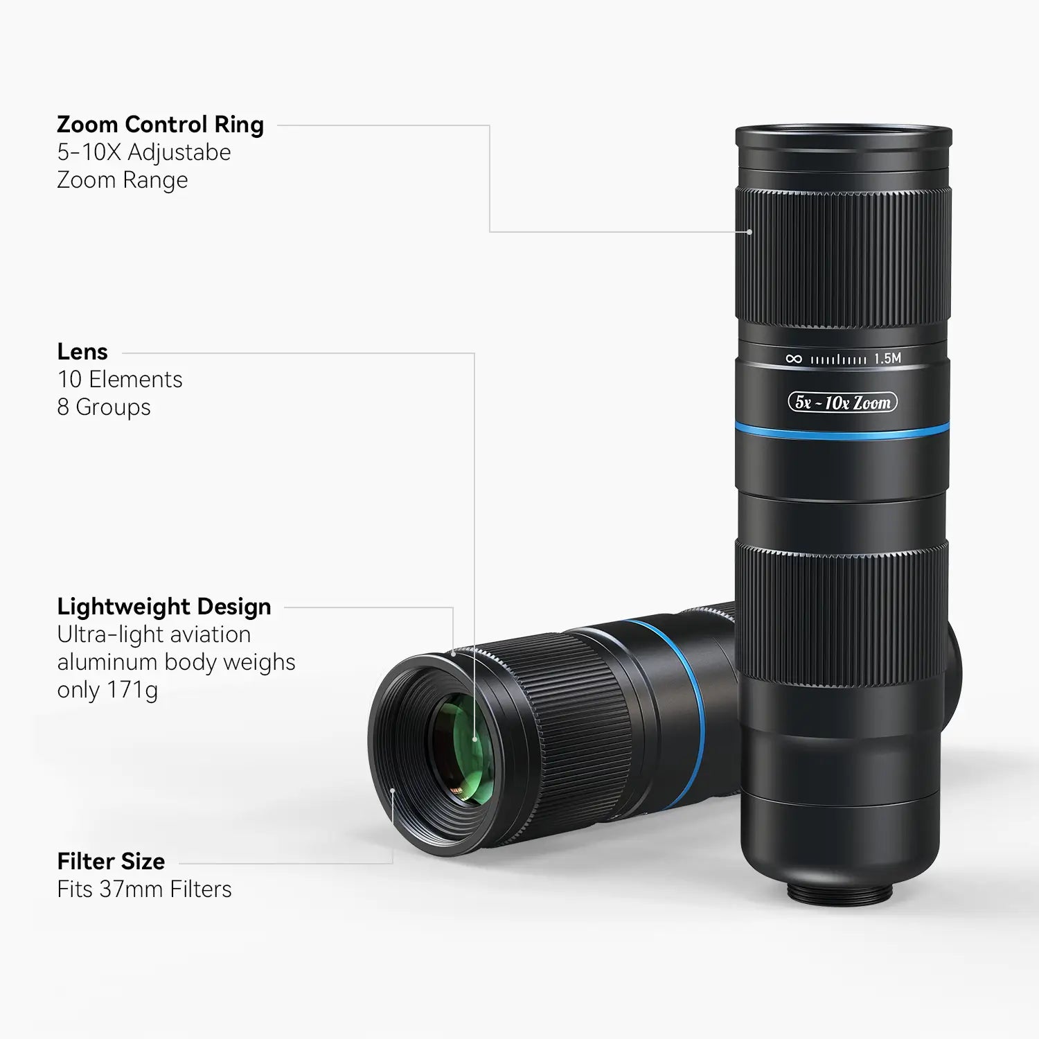 apexel-telezoom-5-10x-tele-objektiv-handy-171g-general image 6