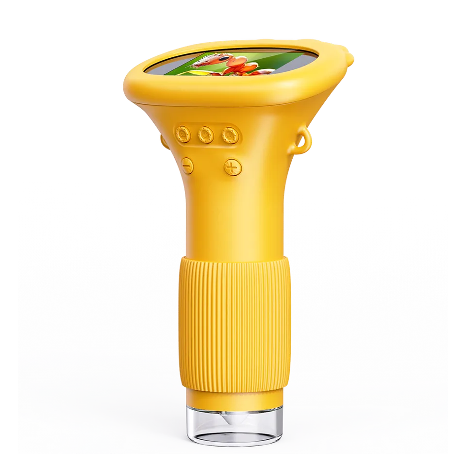 ashfly-kids-microscope-kindermikroskop-gelb-mit-display image 1