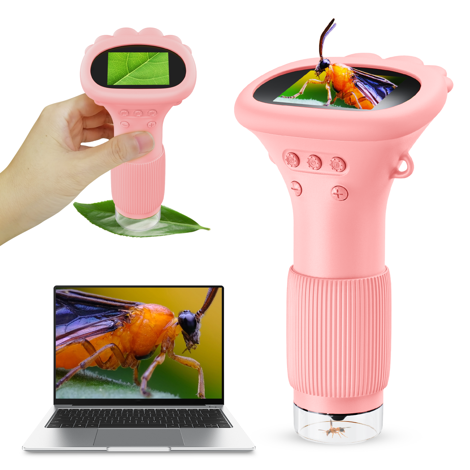 ashfly-kids-microscope-kindermikroskop-gelb-mit-display image 4