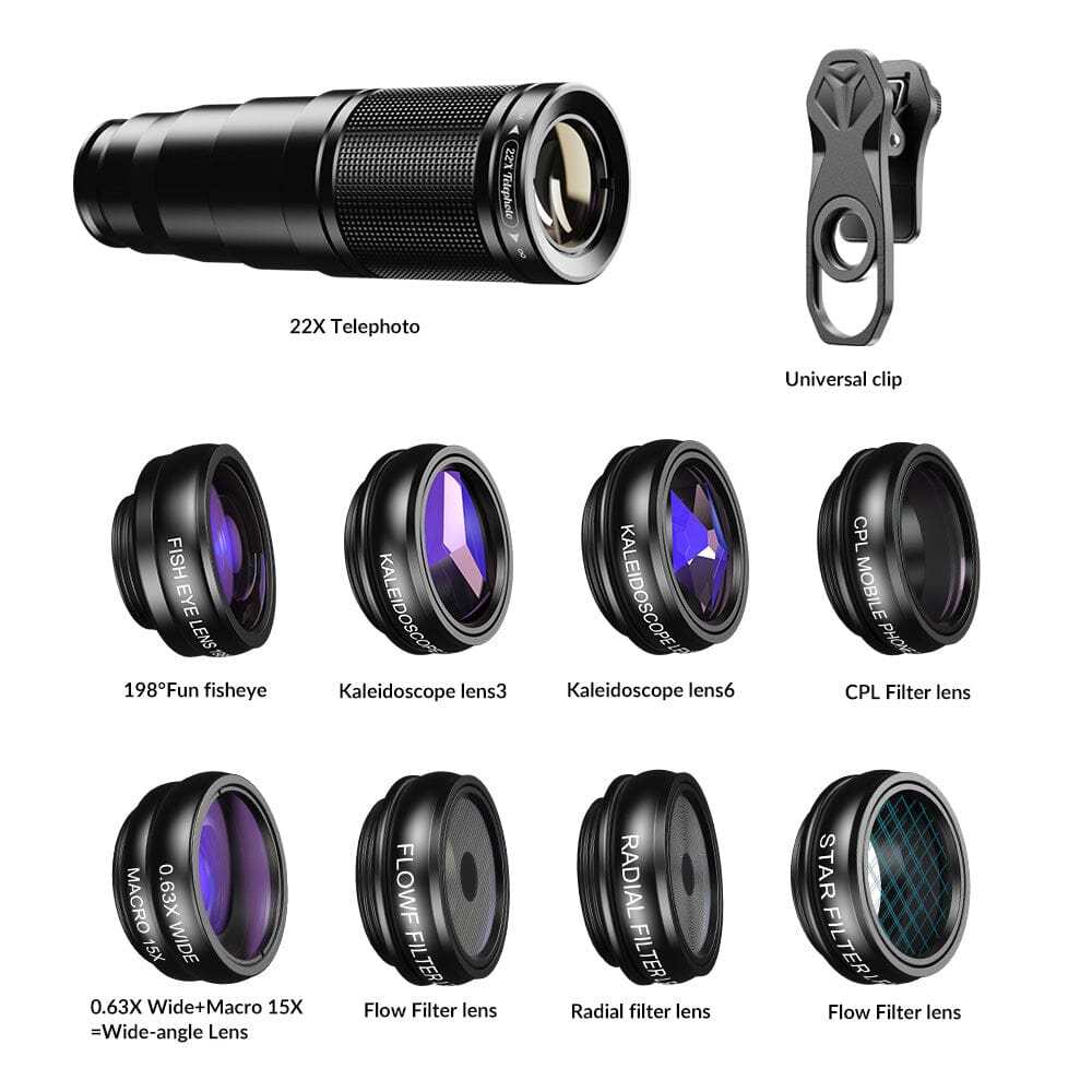 apexel-lens-kit-22x-11-in-1-handy-objektiv-set-22-fach image 2